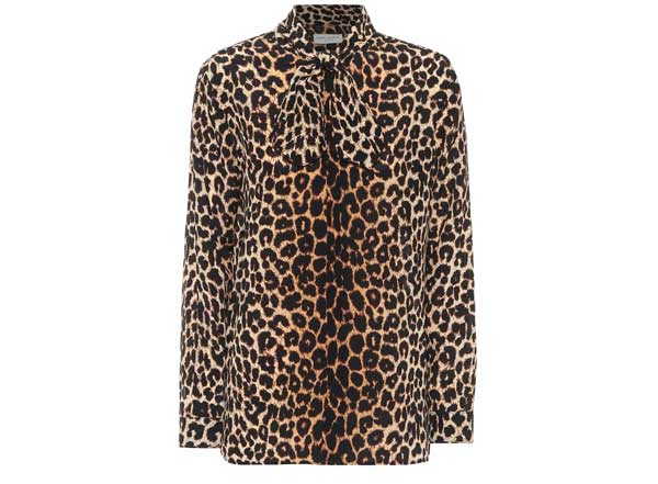 Leopard-print silk blouse – Saint-Laurent